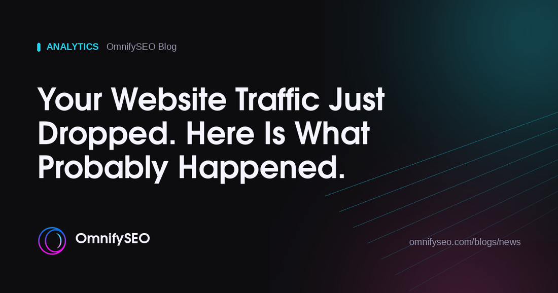 Your Website Traffic Just Dropped. Here Is What Probably Happened. : OmnifySEO blog, Analytics