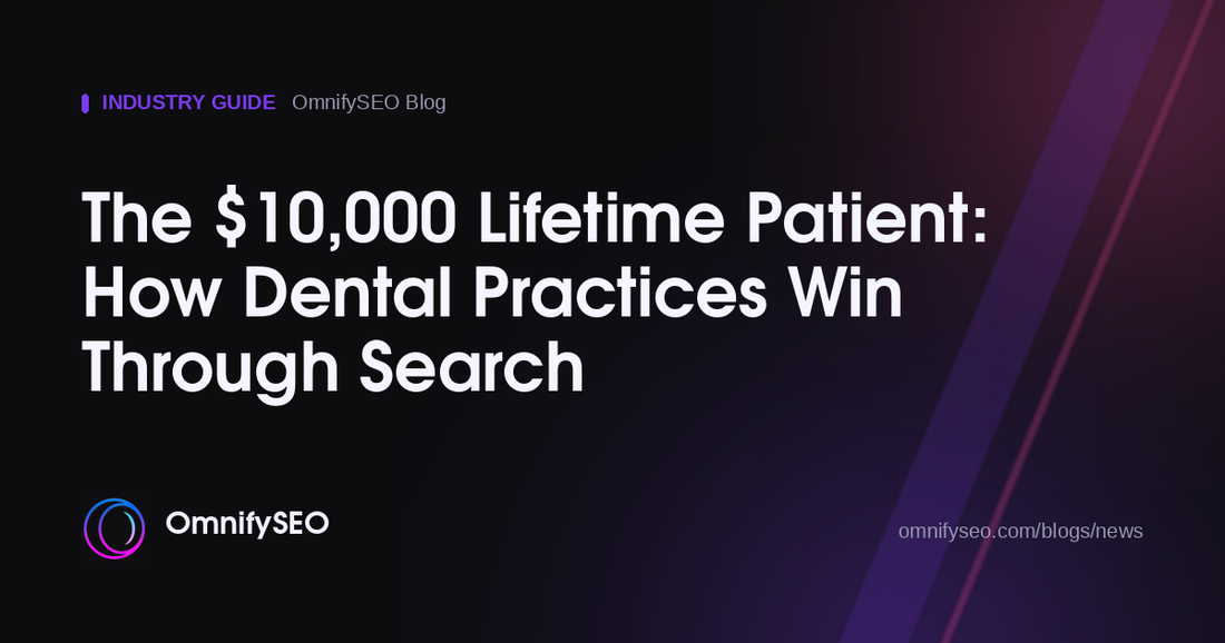 The $10,000 Lifetime Patient: How Dental Practices Win Through Search : OmnifySEO blog, Industry Guide