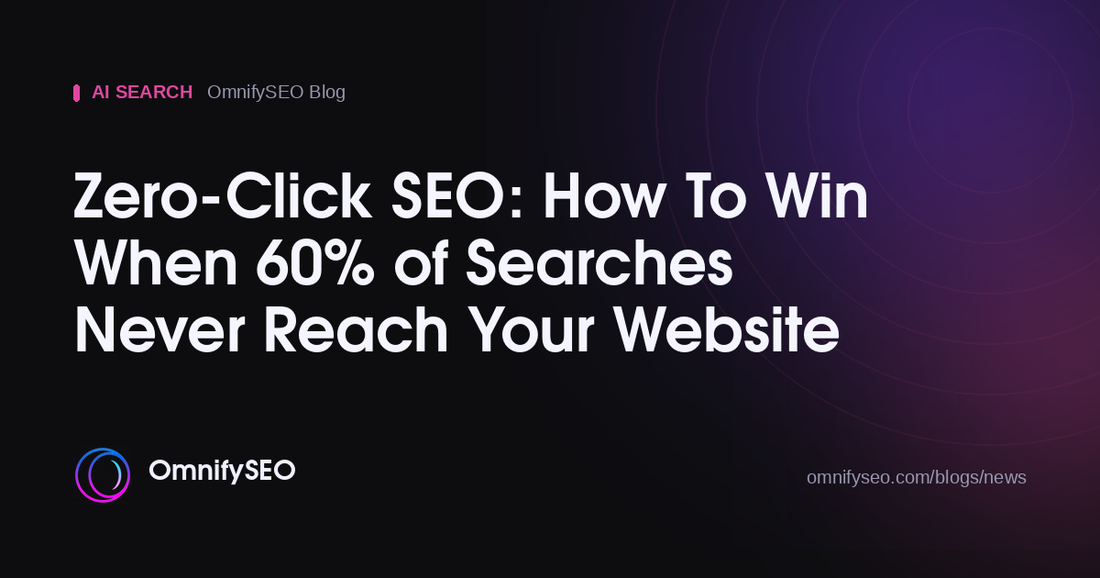 Zero-Click SEO: How To Win When 60% of Searches Never Reach Your Website : OmnifySEO blog, Ai Search