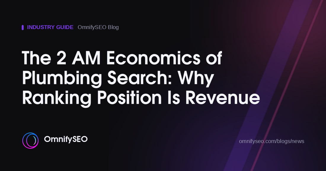 The 2 AM Economics of Plumbing Search: Why Ranking Position Is Revenue : OmnifySEO blog, Industry Guide