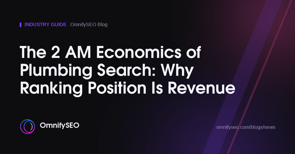 The 2 AM Economics of Plumbing Search: Why Ranking Position Is Revenue : OmnifySEO blog, Industry Guide