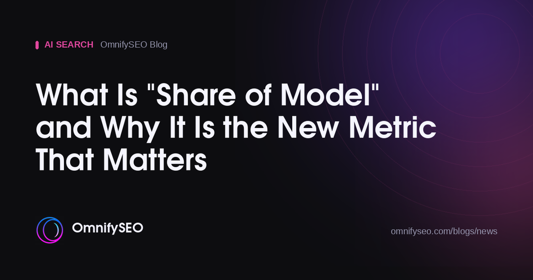 What Is "Share of Model" and Why It Is the New Metric That Matters : OmnifySEO blog, Ai Search