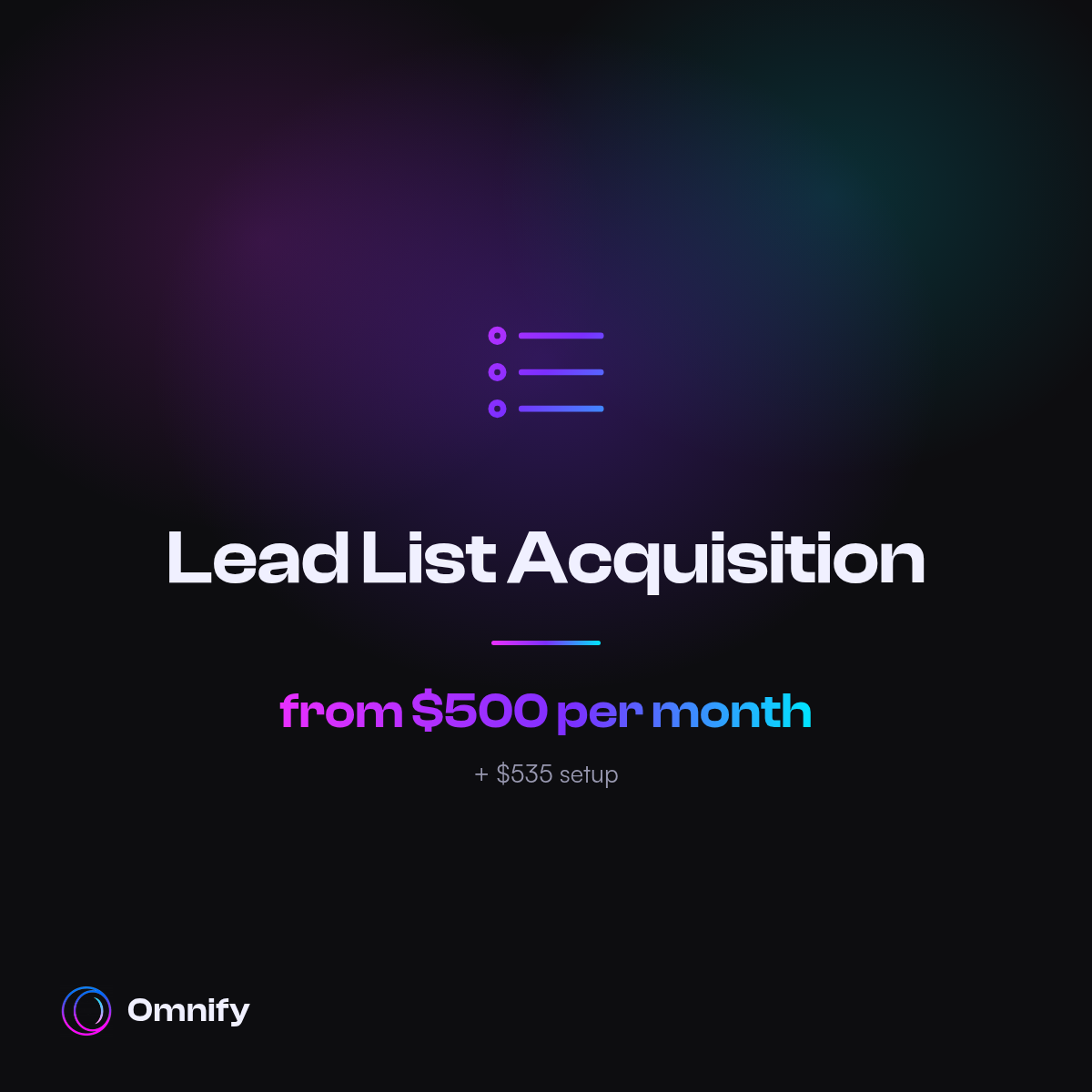 Lead List Acquisition by Omnify