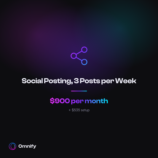 Social Posting, 3 Posts per Week by Omnify